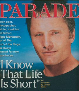 Viggo Mortensen on the cover of Parade magazine