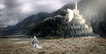 Gandalf and Shadowfax approach Minas Tirith