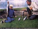 Viggo Mortensen, age 8, fishing with father