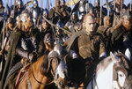 Legolas and Gimli with the riders of Rohan